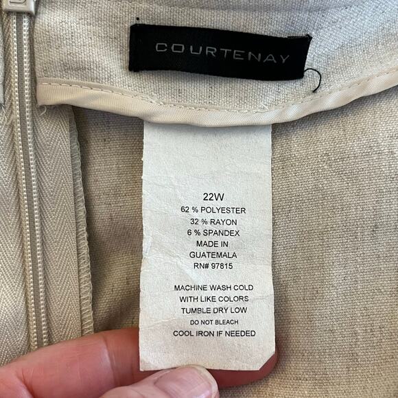 Courtenay Paneled Midi Skirt Heathered Cream NWT Plus Size 22W - Picture 3 of 14